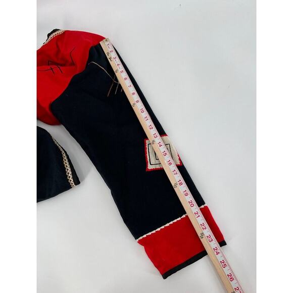 Fashion Bug Vintage Jacket Womens 14/16 Red Black Button Embroidered Patchwork - Picture 16 of 16